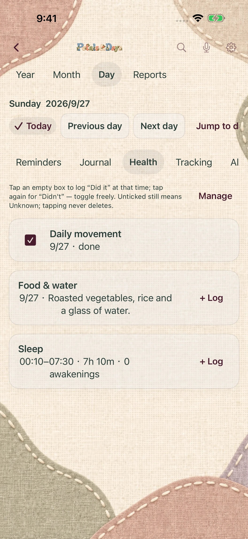 Actual App screenshot · Demo records